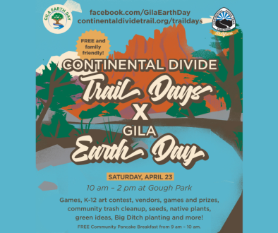 Gila Earth Day X Continental Divide Trail Days April 23, 10 am to 2 pm in Gough Park